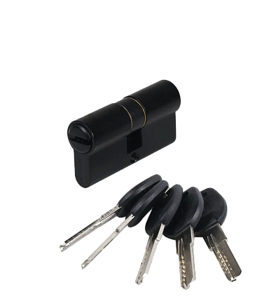 Цилиндровый механизм Цилиндр АЛЛЮР ключ-завертка HD FG 60-5K (25*10*25) BLACK черный перф.ключ 